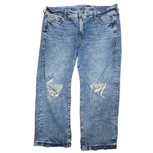 Torrid Perfect Wide Leg Vintage Stretch Distressed Ripped‎ Jeans Blue 20R